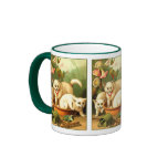 Three White Kittens Mugs