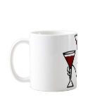 Three Wine Glasses in Hands Cartoon Mugs