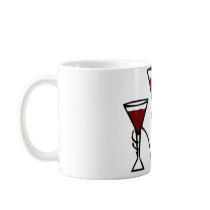 Three Wine Glasses in Hands Cartoon Mugs