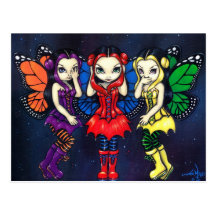 "Three Wise Faeries" Postcard