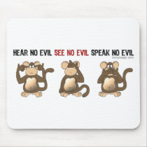 Three Wise Monkeys Mousepads