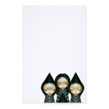 "Three Witchy Sisters" Stationery