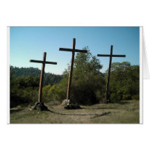 Three Wooden Crosses Cards
