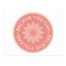Three Word Quotes ~Believe You Can~ Post Card