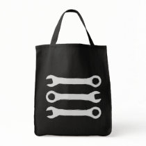 Three Wrenches in Light Grey. Tote Bag