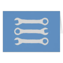 Three Wrenches in Light Grey. Cards