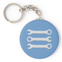 Three Wrenches in Light Grey. Keychains