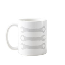 Three Wrenches in Light Grey. Mug