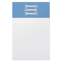 Three Wrenches in Light Grey. Custom Stationery