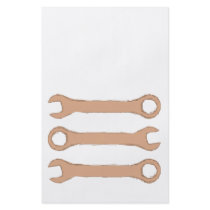 Three Wrenches. Tools. Brown. Flyers