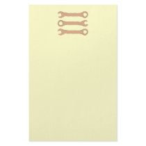 Three Wrenches. Tools. Brown. Stationery