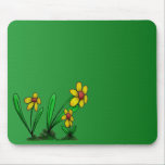 Three Yellow Flowers Customizable Mouse Mat Pad mousepads