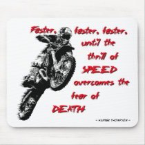 Thrill of Speed - Dirt Bike Motocross Mousepad