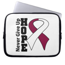 Throat Cancer Hope Never Give Up Laptop Computer Sleeve
