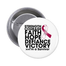 Throat Cancer Hope Strength Victory Pins