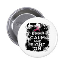Throat Cancer Keep Calm and Fight On.png Pinback Button