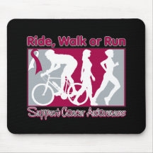 Throat Cancer Ride Walk Run Mousepad