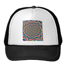 throbbing-fractal-optical illusion mesh hats