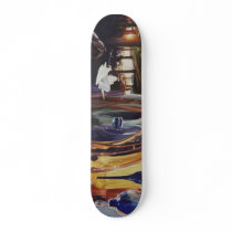 "Through The Looking Glass" Watercolor Art Skate Board Decks
