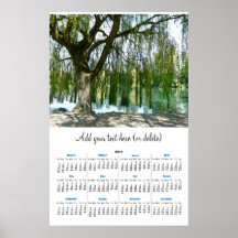 Through the Willow Branches 2011 wall  calendar Poster
