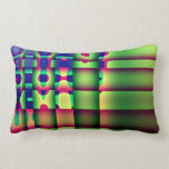 Throw Pillow, Abstract Cubism Red Green Blue pillows