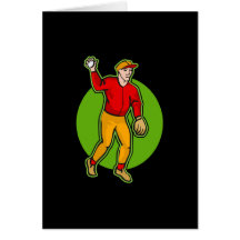 throw the baseball greeting card