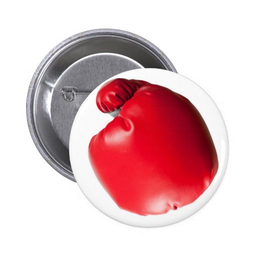 Throwing a punch pinback button