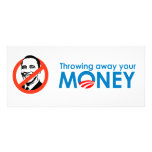 Throwing away your money customized rack card