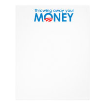 Throwing away your money letterhead template
