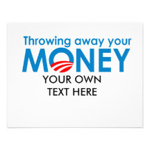 Throwing away your money personalized invite