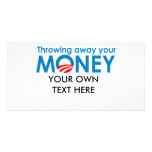 Throwing away your money personalized photo card