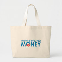 Throwing away your money tote bag