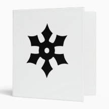 Throwing ninja star vinyl binders