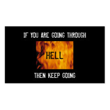 thru hell church bc business card template