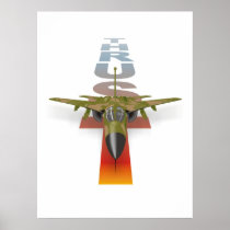 Thrust supersonic fighter jet, air force pilot posters