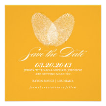 Thumb Print Heart | Save the Date Invitation