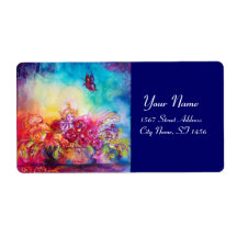 THUMBELINA ,FLOWER BASKET AND BUTTERFLY LABELS