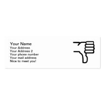 Thumbs down business card template