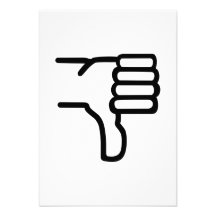 Thumbs down custom announcement