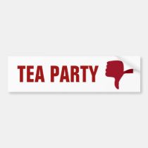 Thumbs Down for Tea Party bumper stickers