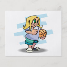 thumbs up basketball girl cartoon graphic custom flyer