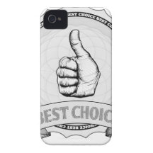 Thumbs up best choice award badge iPhone 4 Case-Mate cases