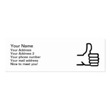 Thumbs up business card