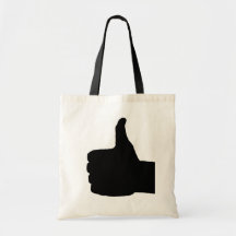 Thumbs Up Gesture, White Back Bag