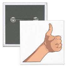 Thumbs Up / Hitchhiking Hand Sign Gesture 2 Pin