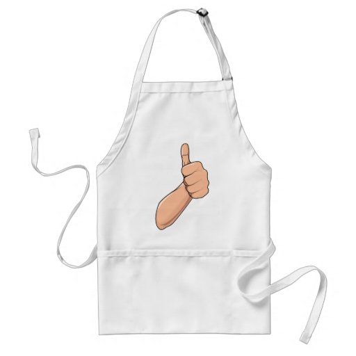 Thumbs Up / Hitchhiking Hand Sign Gesture 3 Apron