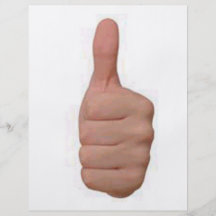 Thumbs up! personalized flyer