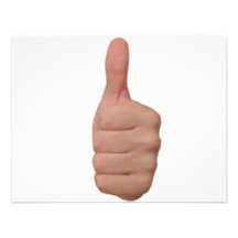 Thumbs up! personalized invitation