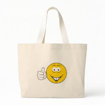 Thumbs Up Smiley Face Tote Bag