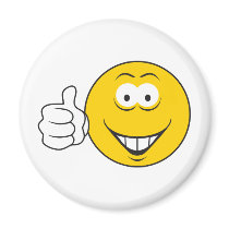 Thumbs Up Smiley Face Refrigerator Magnets